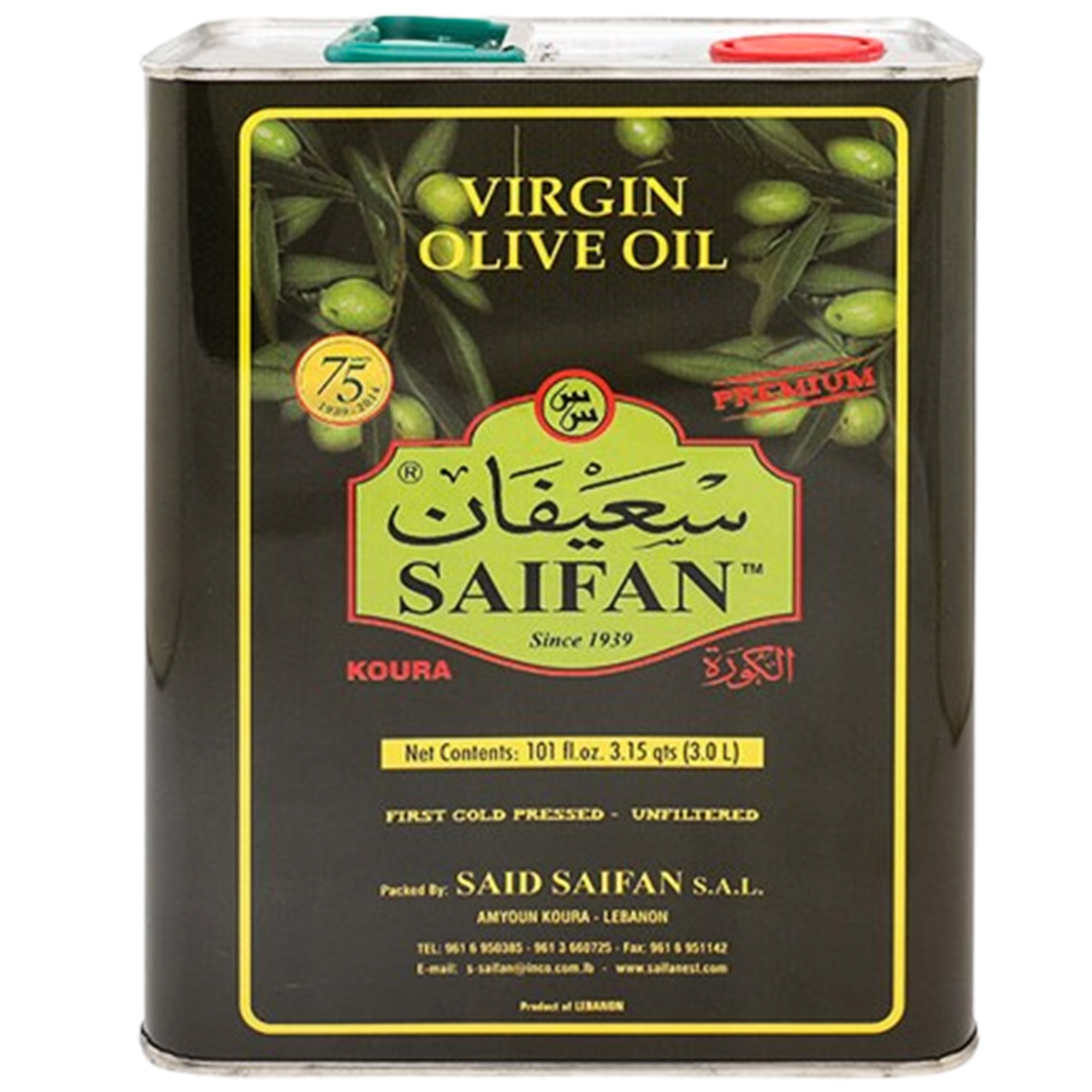 Lebanese Extra Virgin Olive Oil3 L.