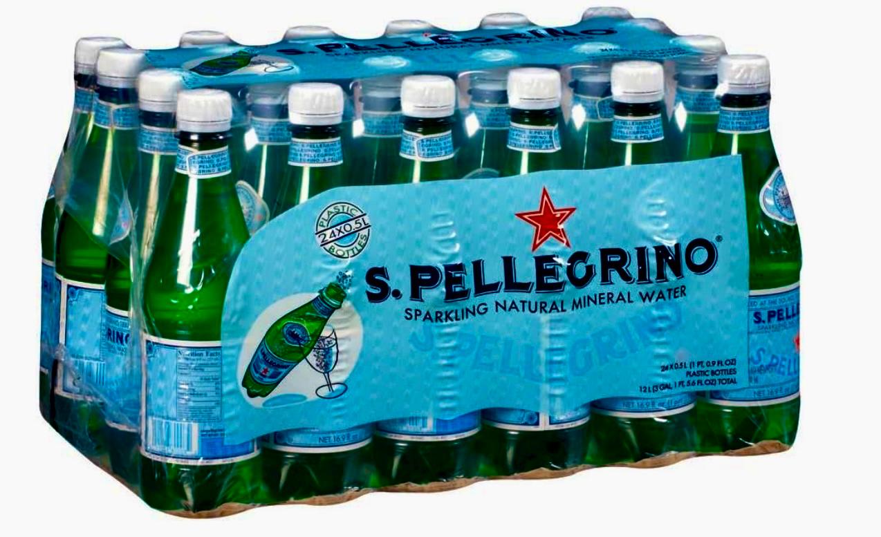 S.Pellegrino Sparkling Natural Mineral Water 0.5 L bottles, 24 ct