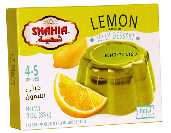 SHAHIA Lemon Jello Halal, 3oz.