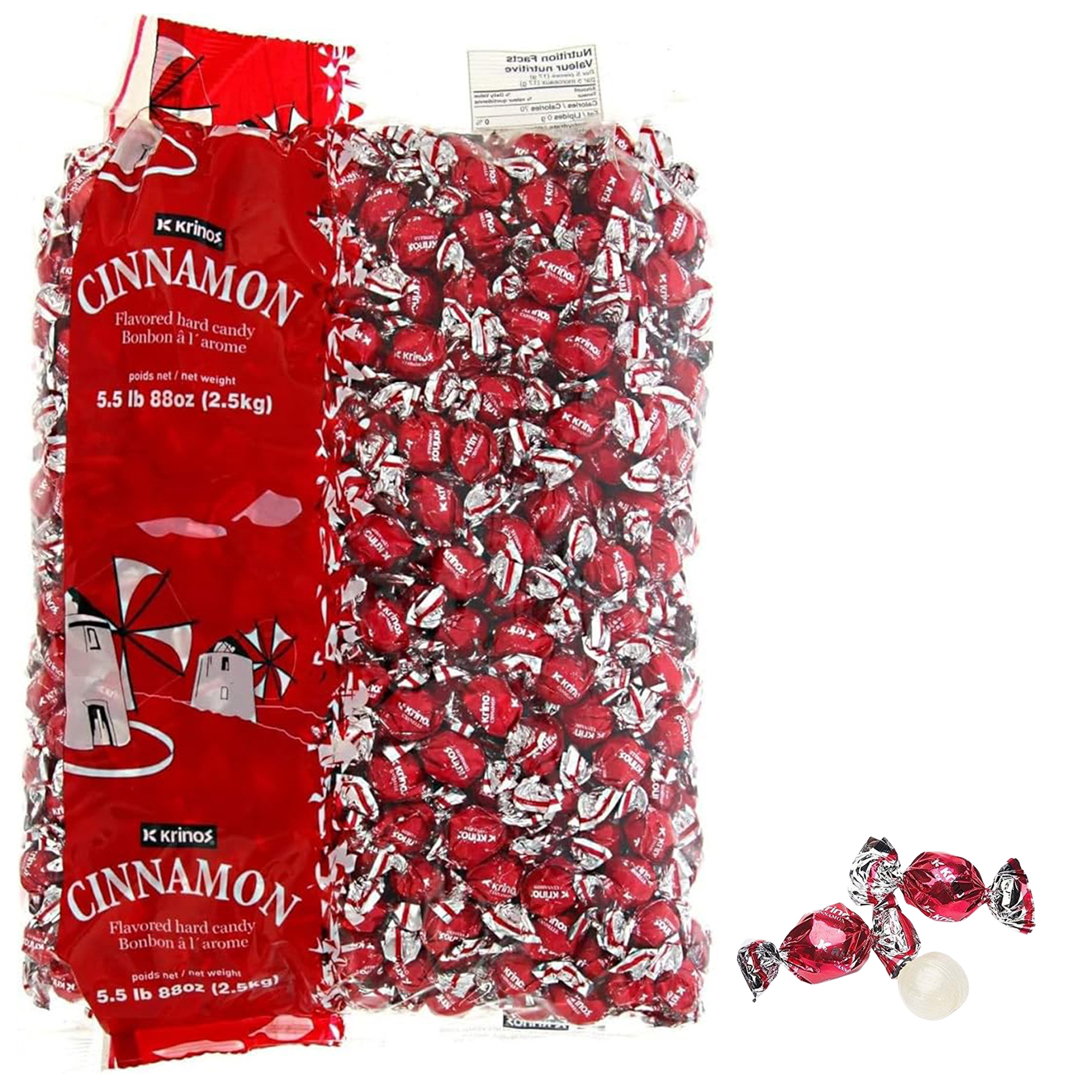 Krinos Cinnamon Flavored Hard Candy, 5.5lbs.