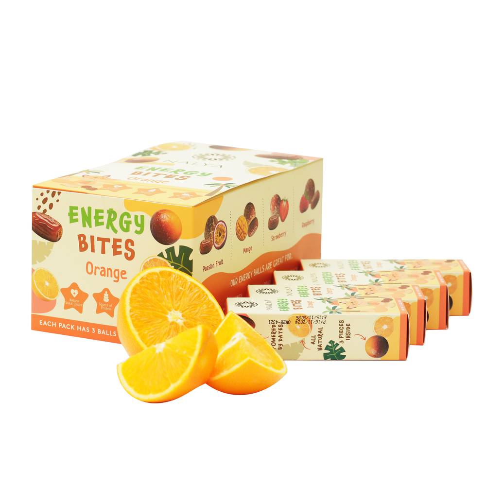 NALYA Dates Energy Bites with Orange 30 G (15 Pcs)