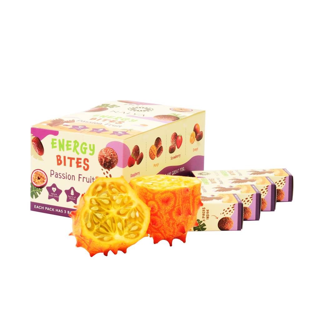 NALYA Dates Energy Bites with Passion Fruit 30 G (15 Pcs)