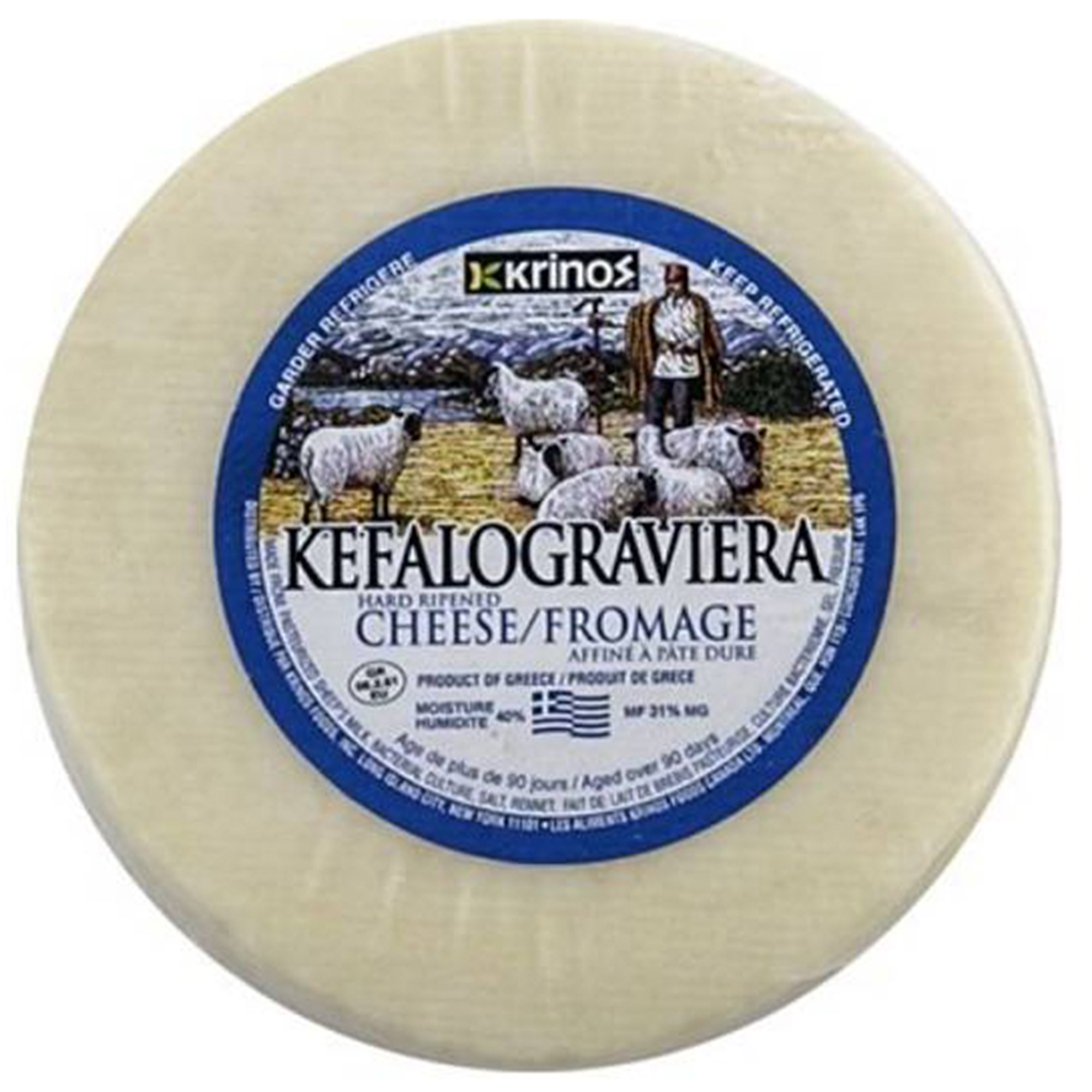 Krinos Kefalograviera Greek Cheese / Lb