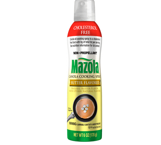 Mazola Canola Cooking Spray, Butter Flavored, Non-Propellant ,170g