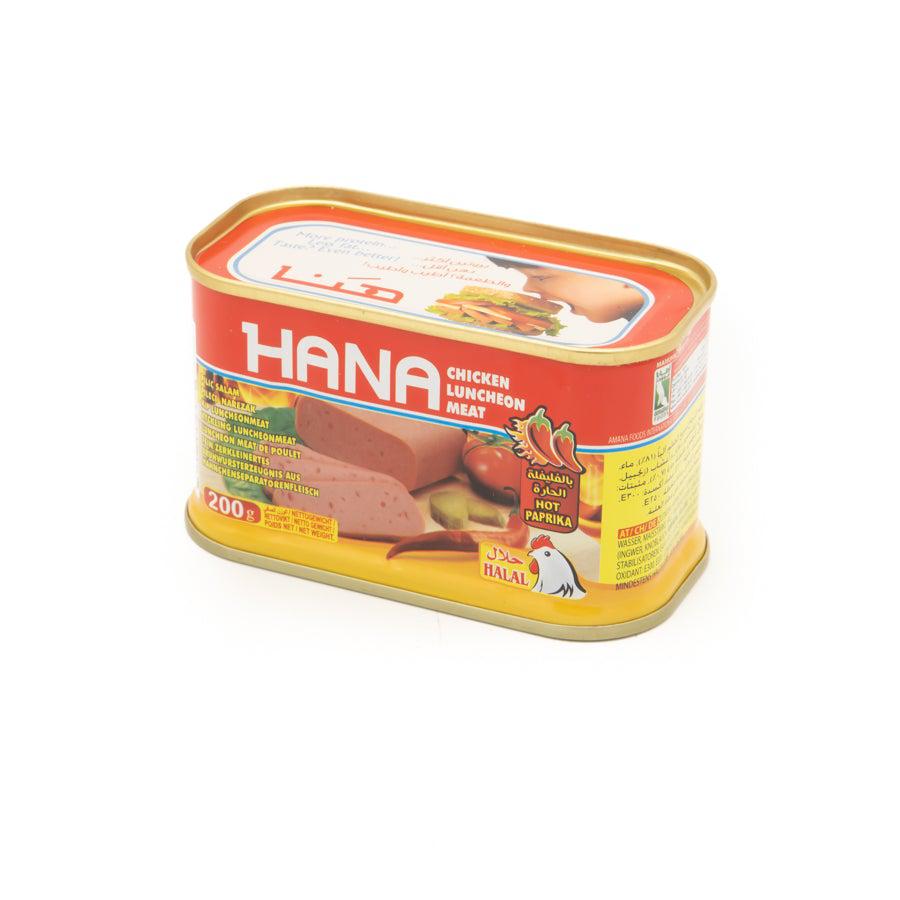 Hana Chicken Luncheon Meat With Hot Paprika,200g
