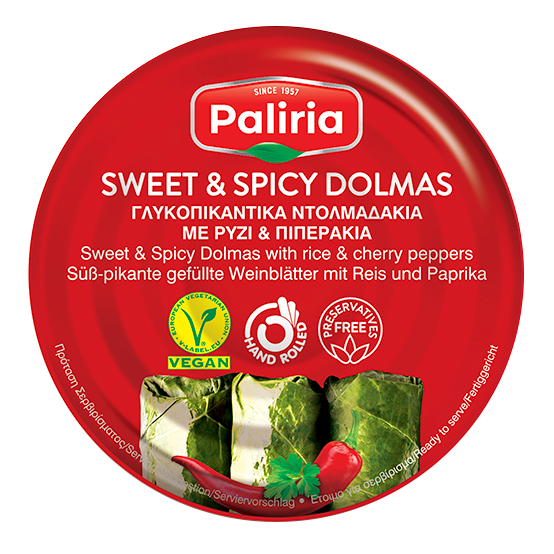Palirria Stuffed Vine Leaves Sweet & Spicy 10oz