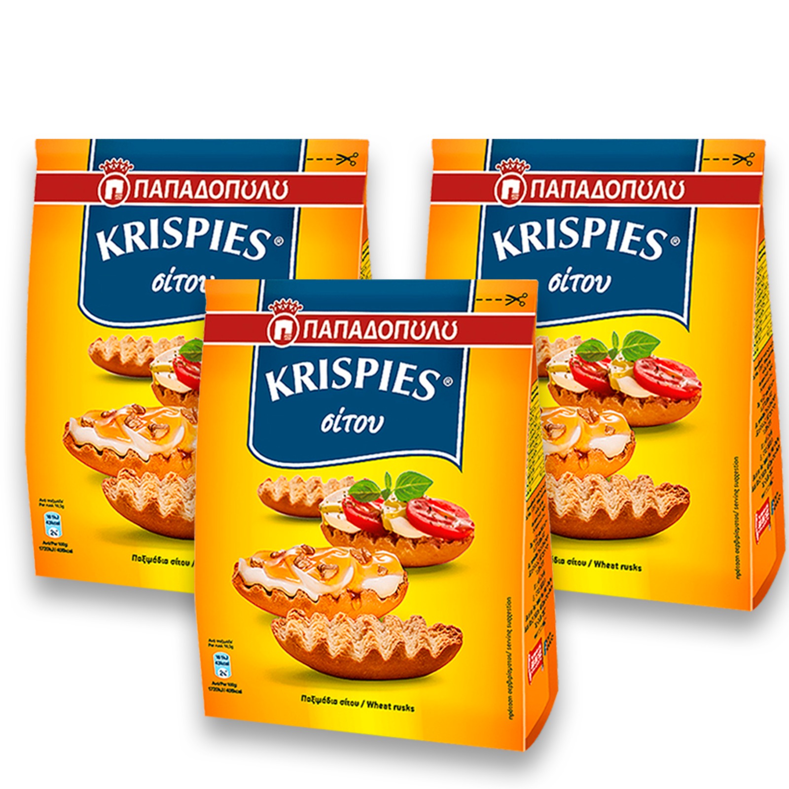 PAPADOPOULOS Krispies Wheat, 200 g - 3 Pcs.