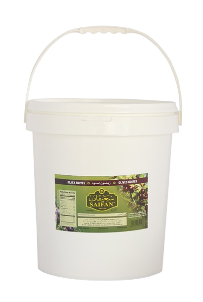 Saifan Lebanese black olives 24.5 Lbs.