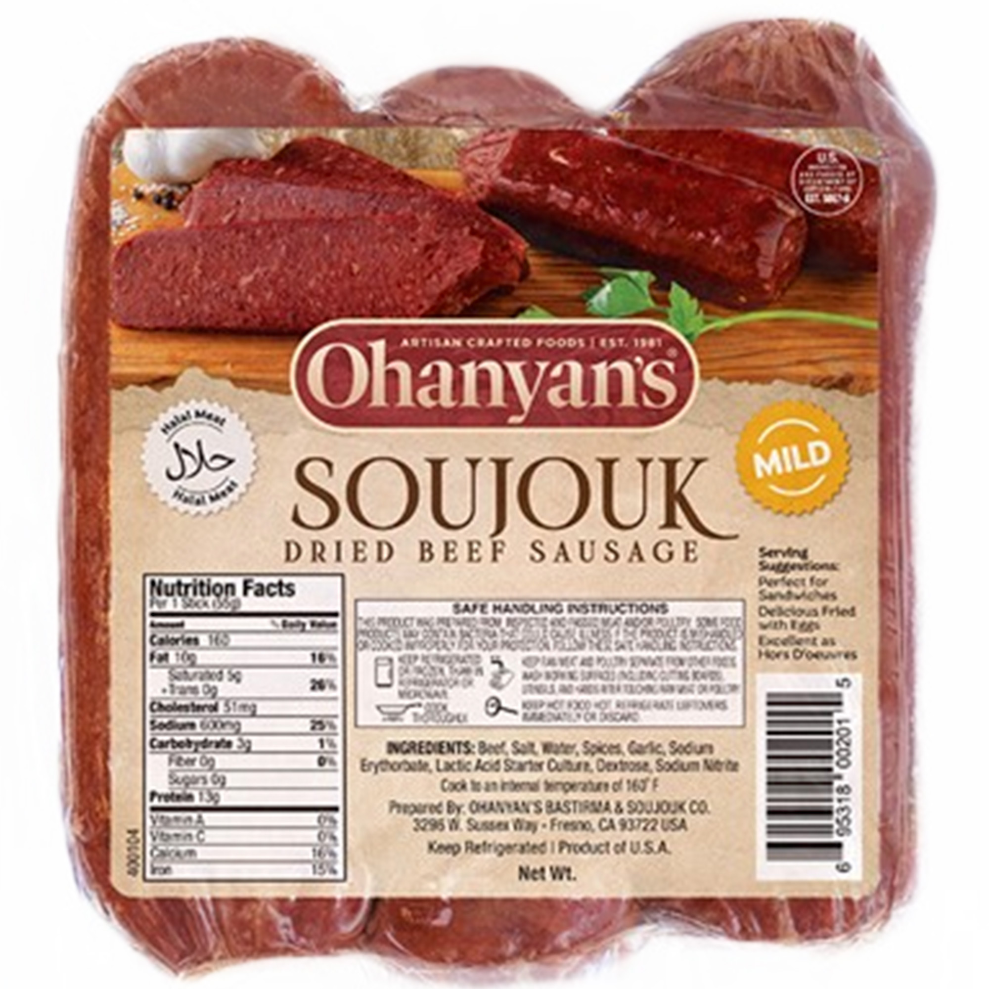 Ohanyan's Soujouk Mild Halal