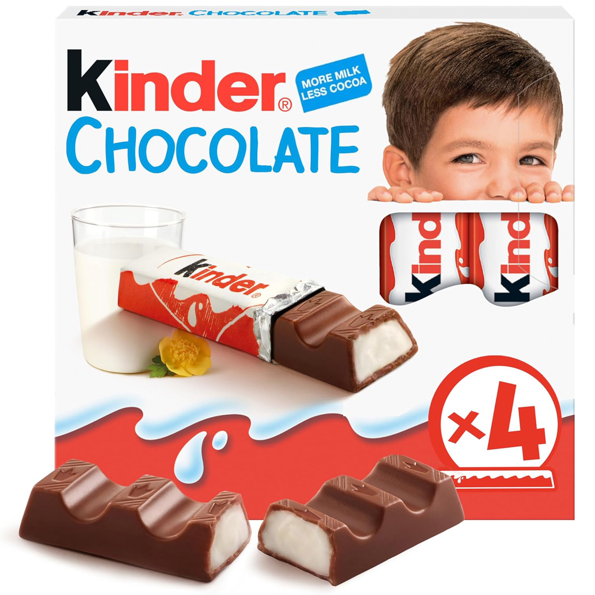 KINDER Chocolate, 4 Bars