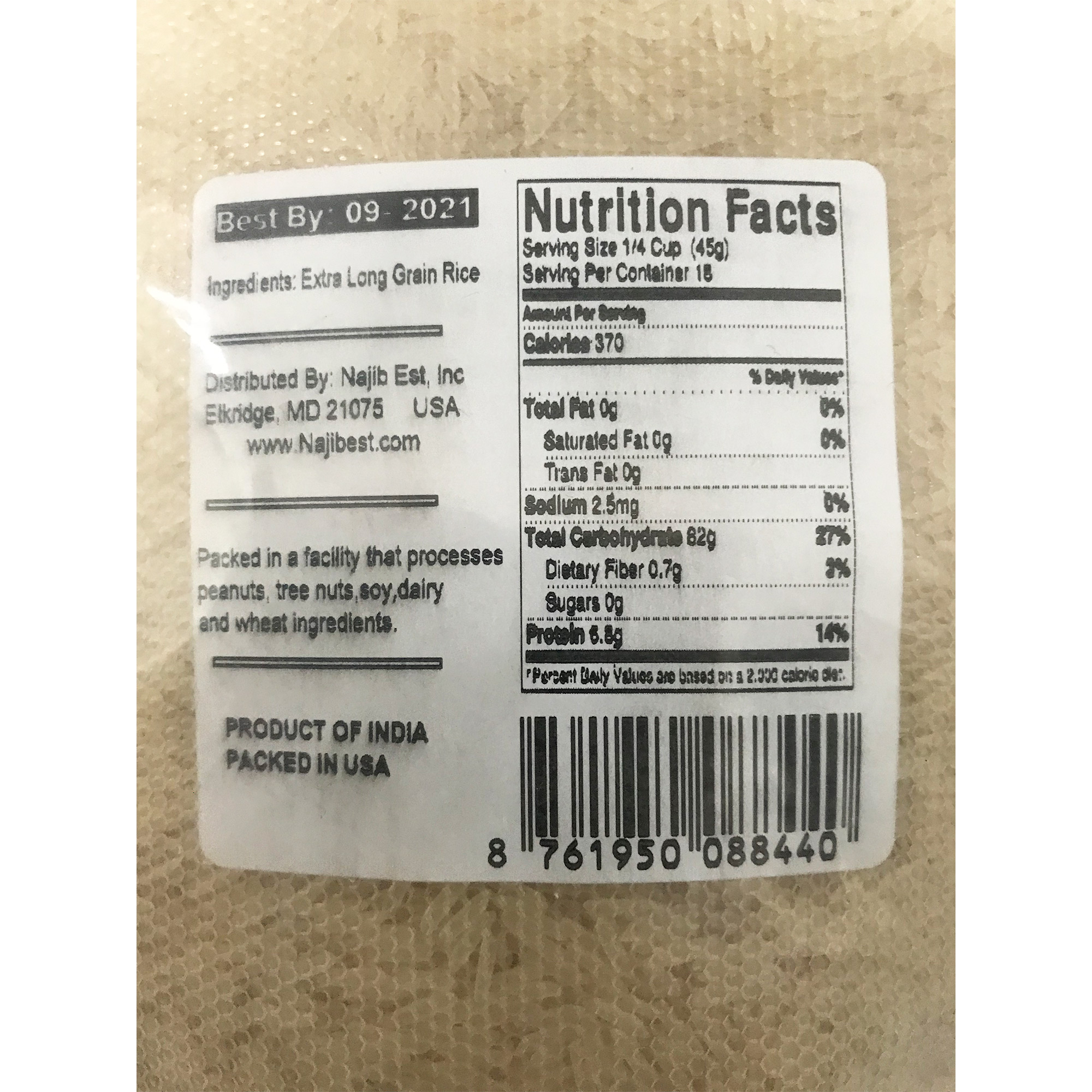 Yara Basmati Rice, 8 lbs