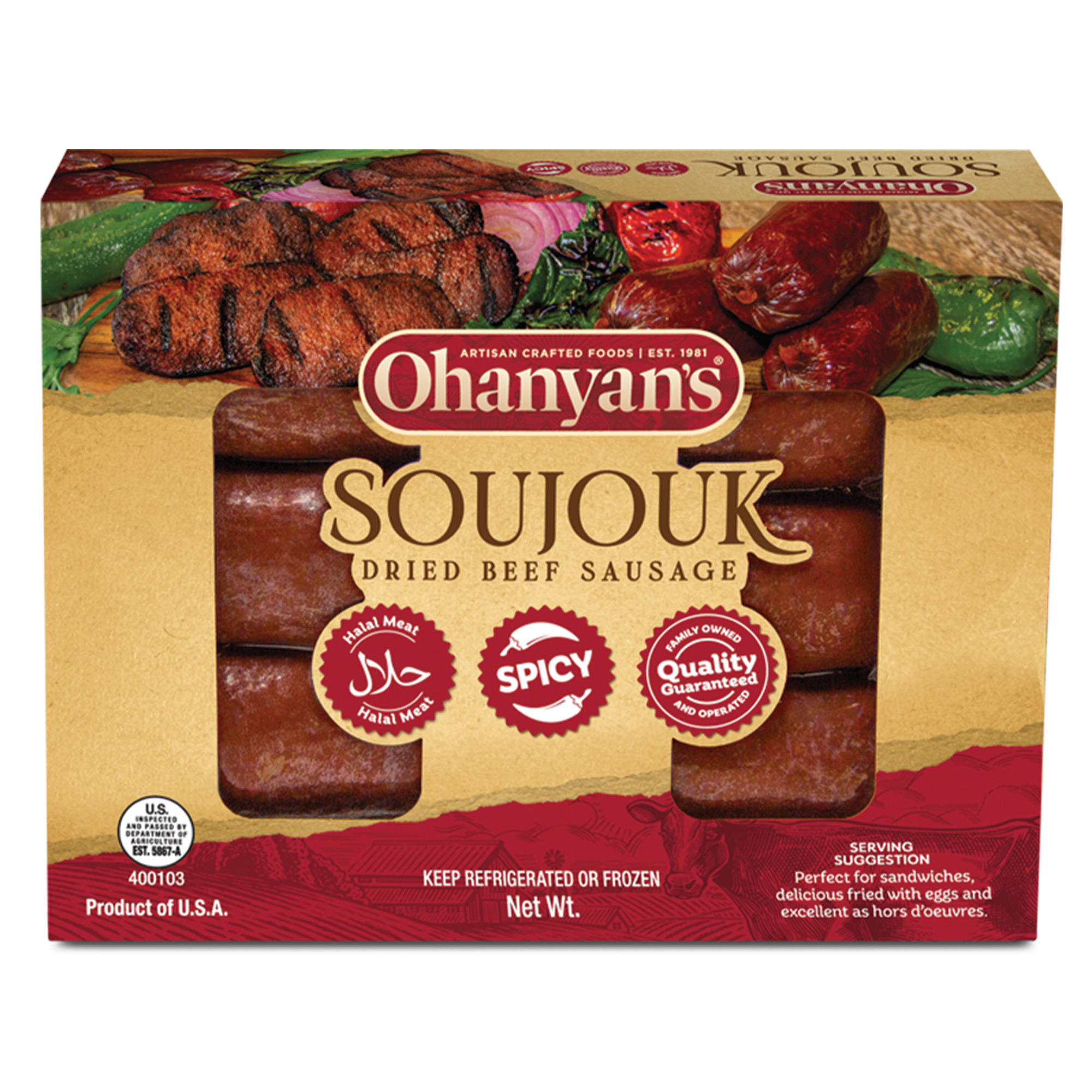 Ohanyan's Soujouk Spicy Halal