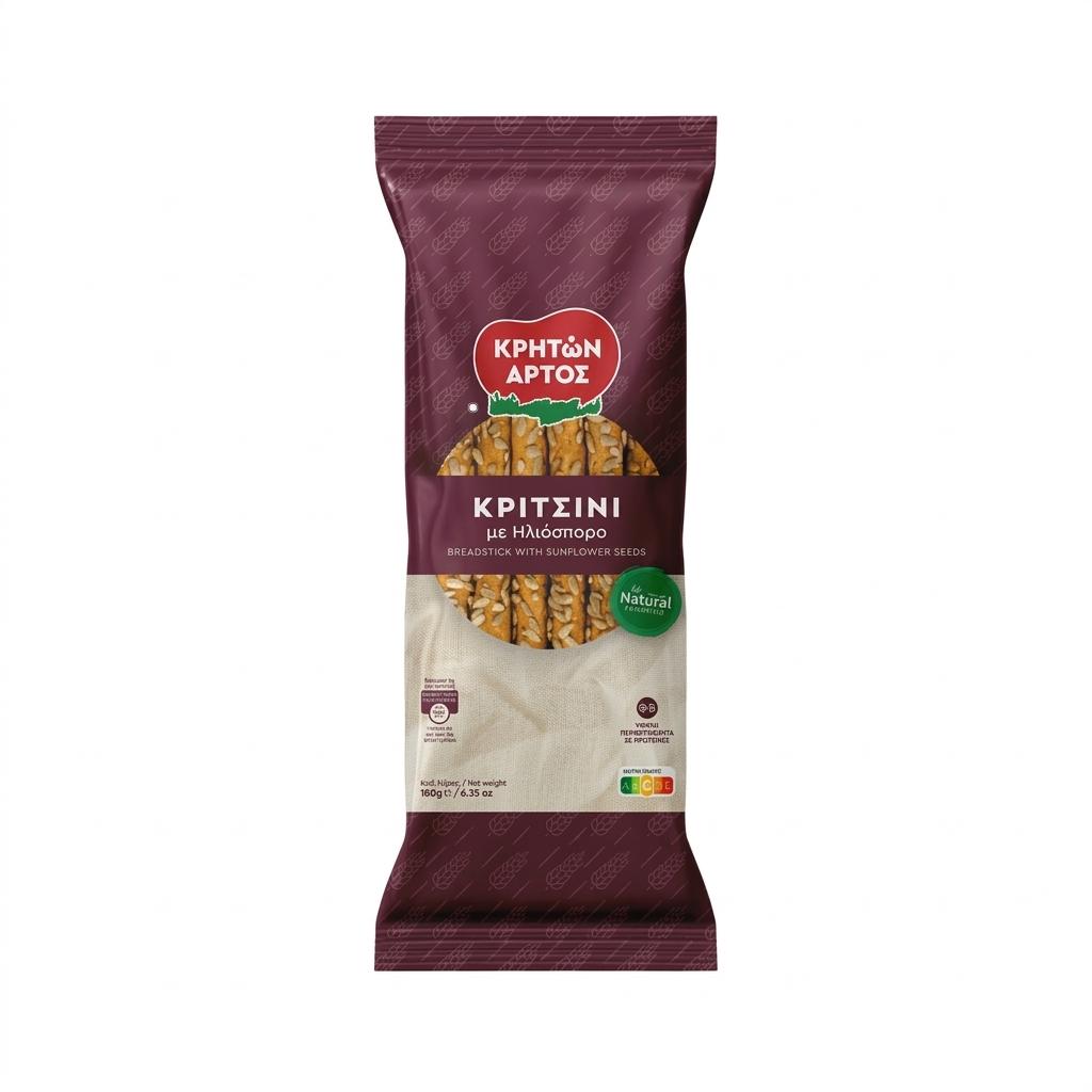 Kriton artos Breadsticks with Sunflower Seeds 180gr.