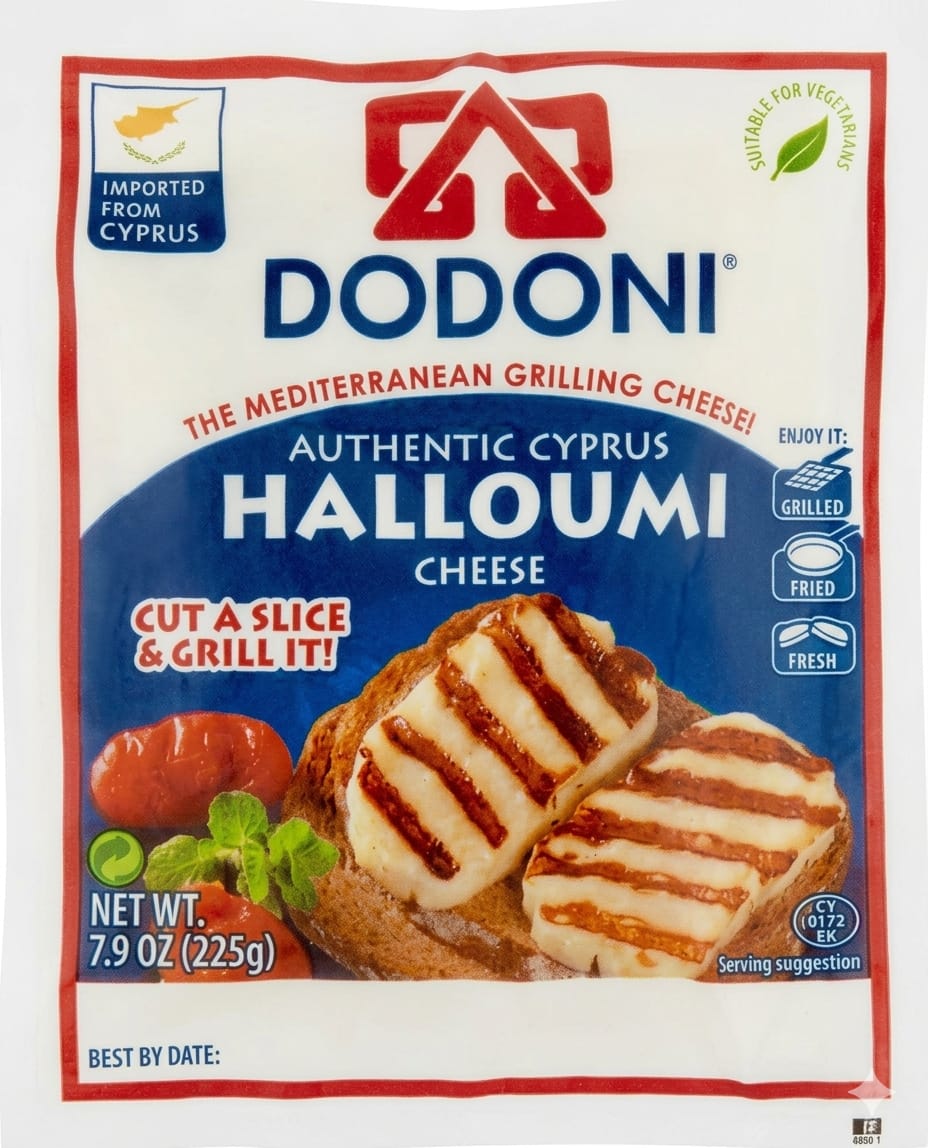 Dodoni Authentic Cyprus Halloumi Cheese ,225g
