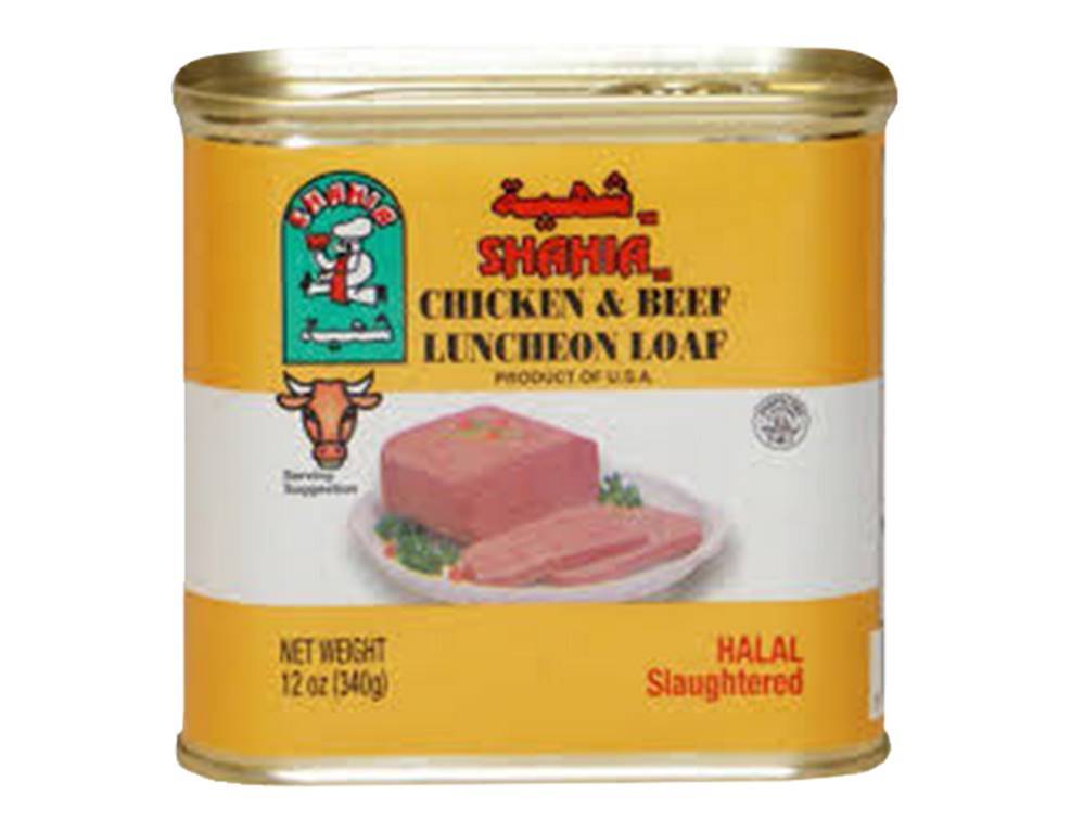 SHAHIA Chicken and Beef Luncheon Meat Halal, 12 OZ.