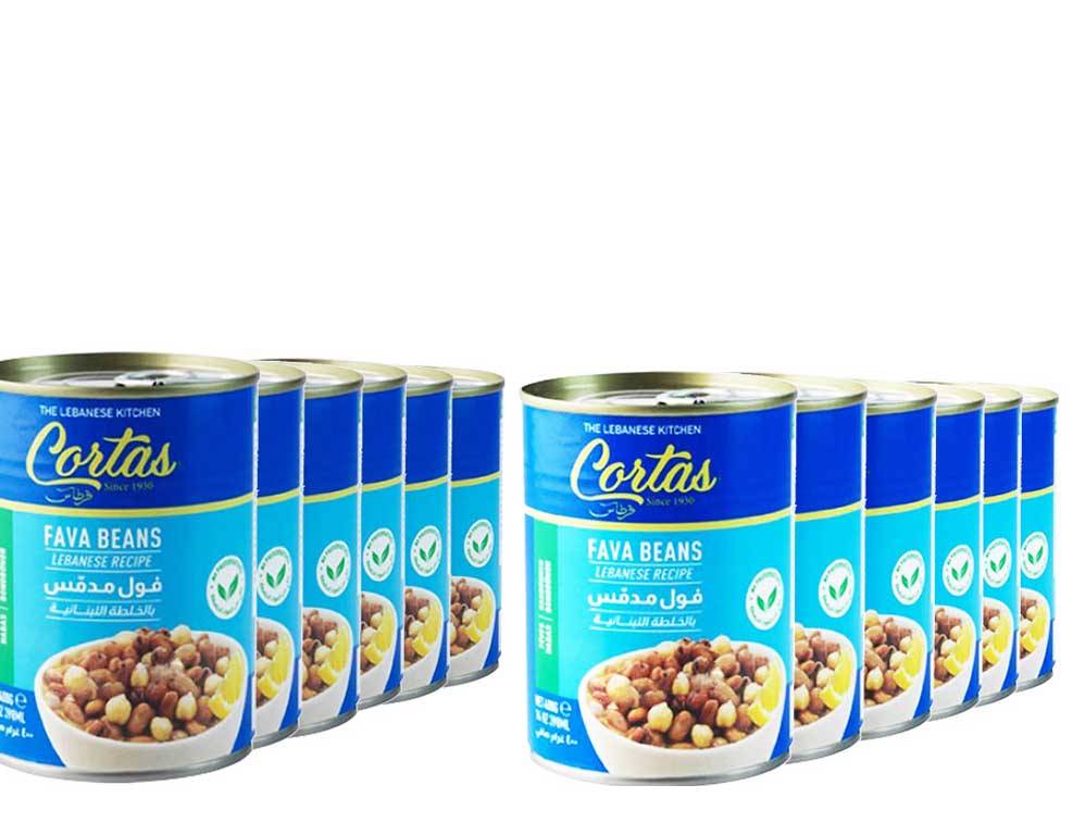 CORTAS Foul Mudammas Lebanese Recipe - 14 Oz - 12 Cans