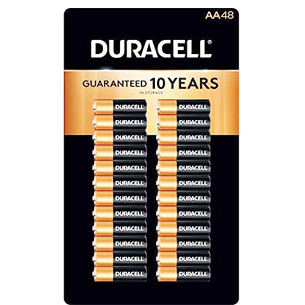 Duracell Coppertop Alkaline Batteries AA - 48 PK