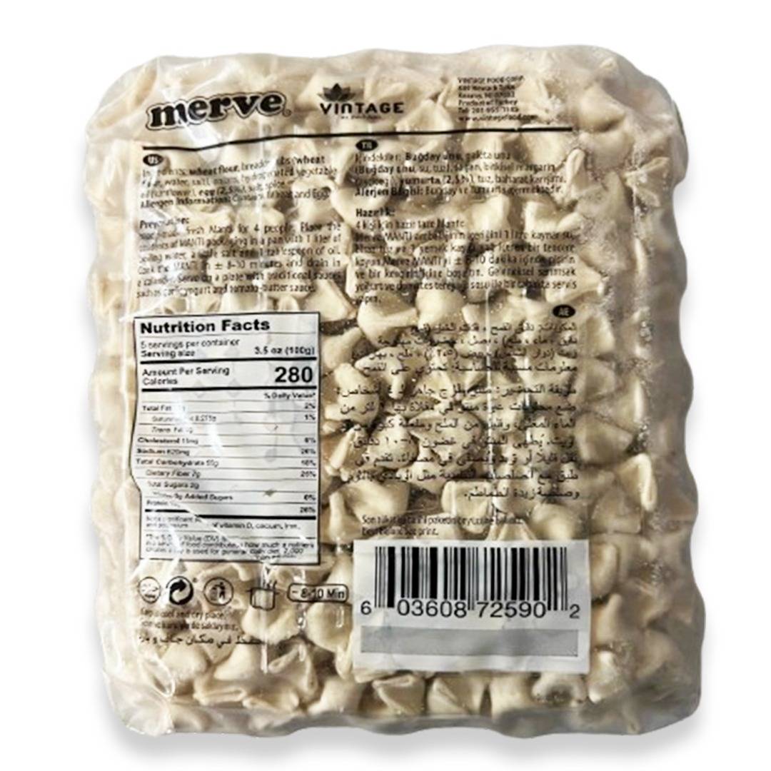 Merve Turkish Ravioli Taze Manti, 500g.Frozen Item