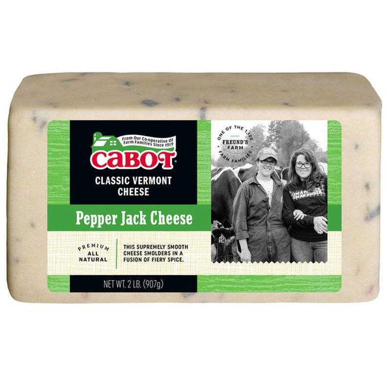 Cabot Classic Vermont Pepper Jack Cheese, 2 lbs.