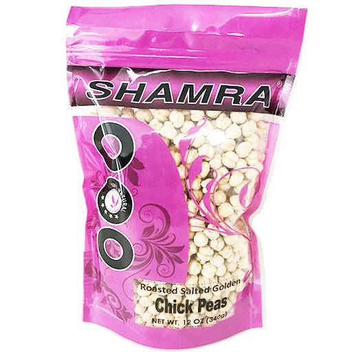 Shamra Roasted Salted golden Chick Peas, 12 oz.